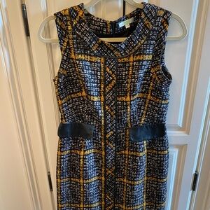 Jade Black and Yellow Plaid Dress